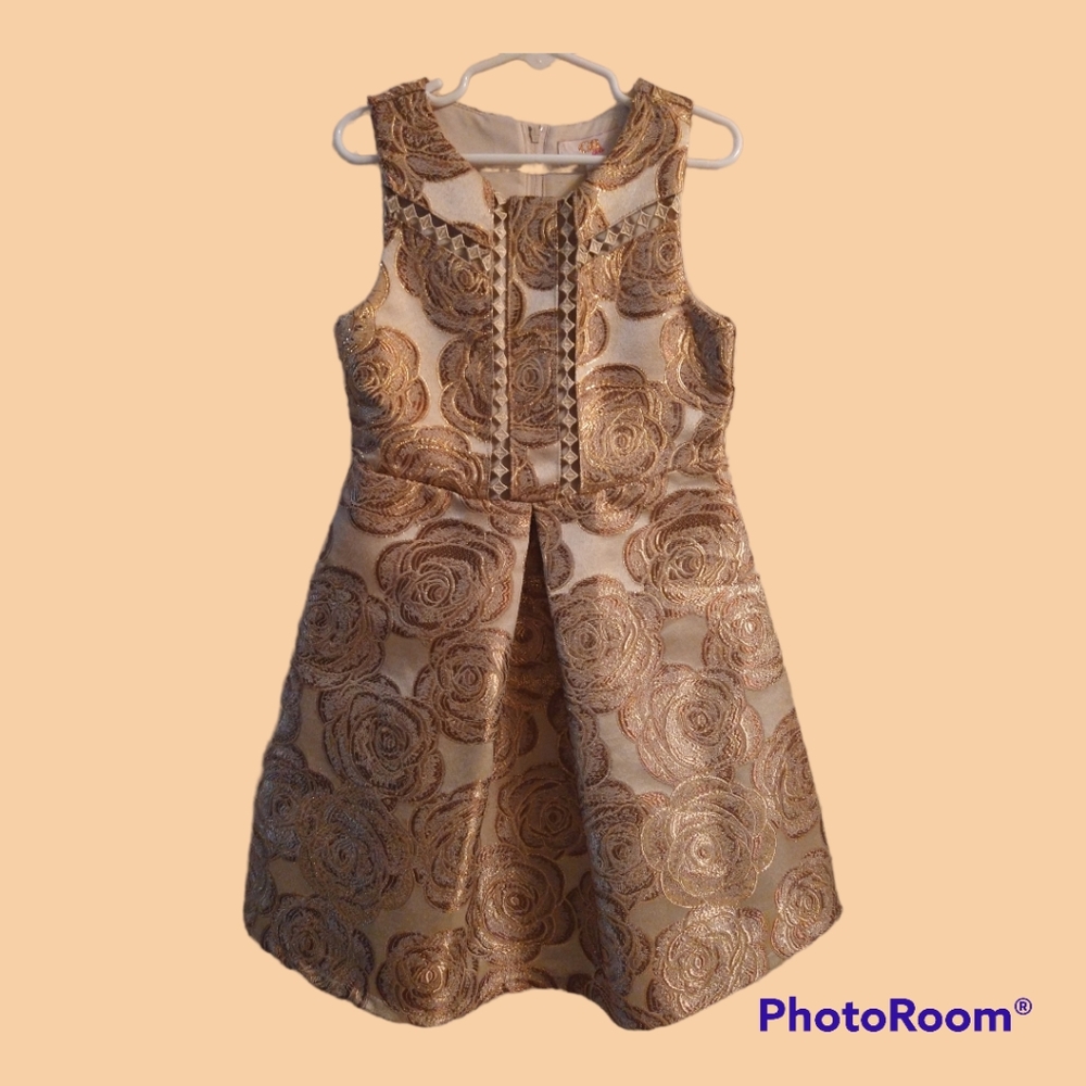 Gold and Creme colored Dress